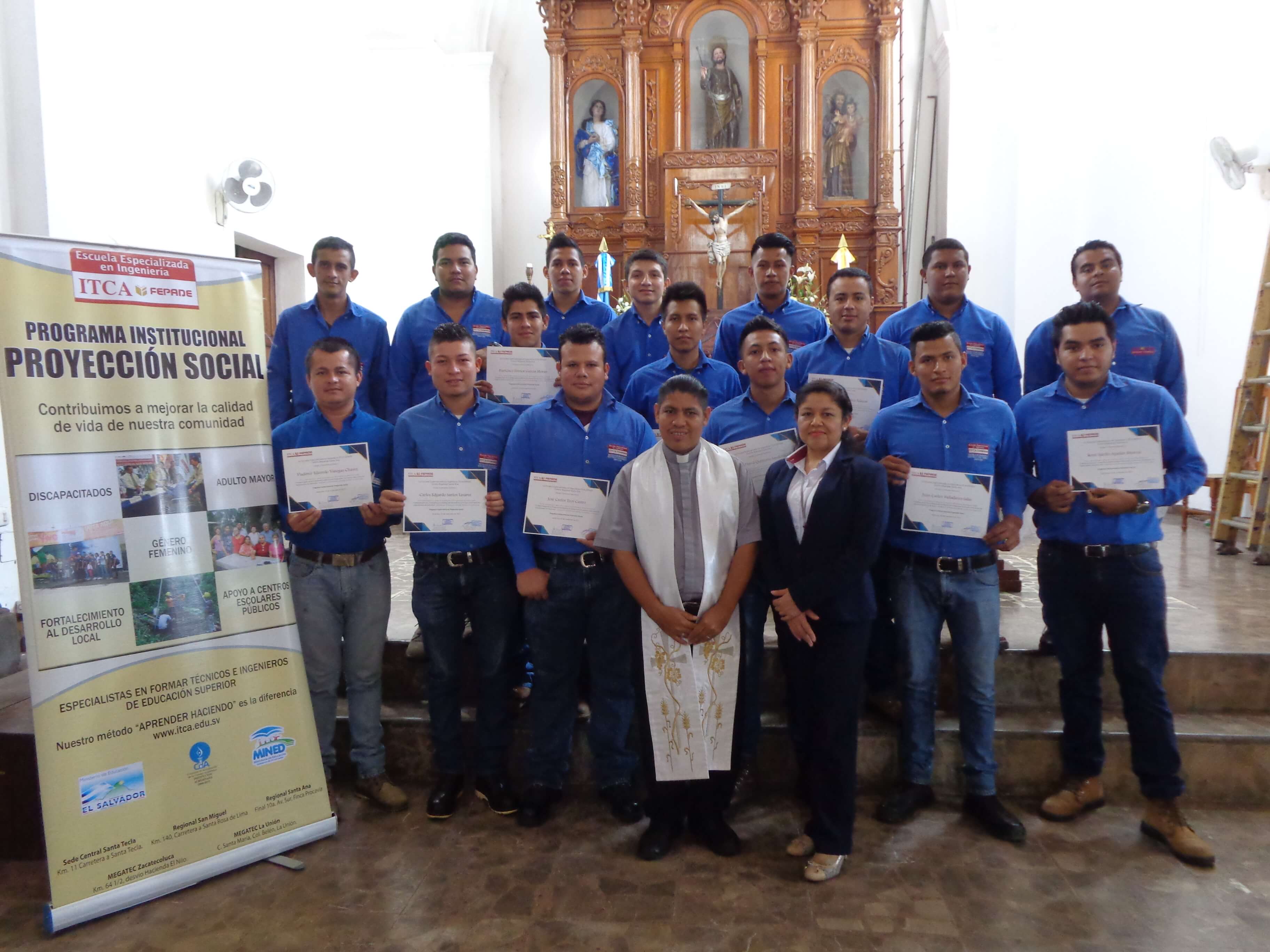 INVESTIGACIÓN Y PROYECCIÓN SOCIAL <br /><br /> FORTALECIMIENTO DE LA INFRAESTRUCTURA ELÉCTRICA DE INSTITUCIONES DE SERVICIO COMUNITARIO DEL DEPARTAMENTO DE SANTA ANA”. DIRIGIDO A LA PARROQUIA SANTIAGO APÓSTOL DEL MUNICIPIO DE CHALCHUAPA