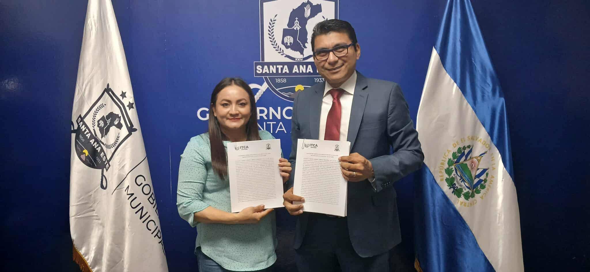 ALCALDÍA MUNICIPAL SANTA ANA ESTE ITCA-FEPADE FIRMAN CONVENIO PARA IMPULSAR OPORTUNIDADES JUVENILES